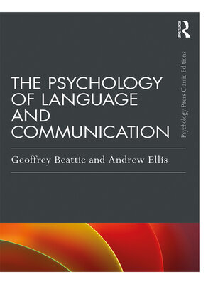 cover image of The Psychology of Language and Communication